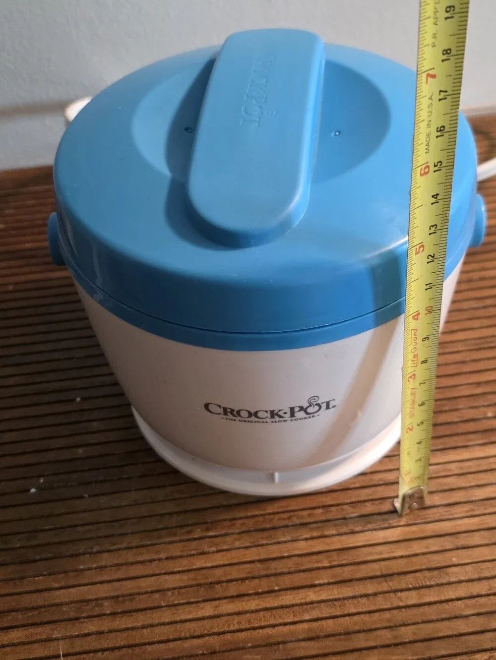 ​Crock-Pot Food Warmer Personal Portable Heated Lunch Box Blue White
